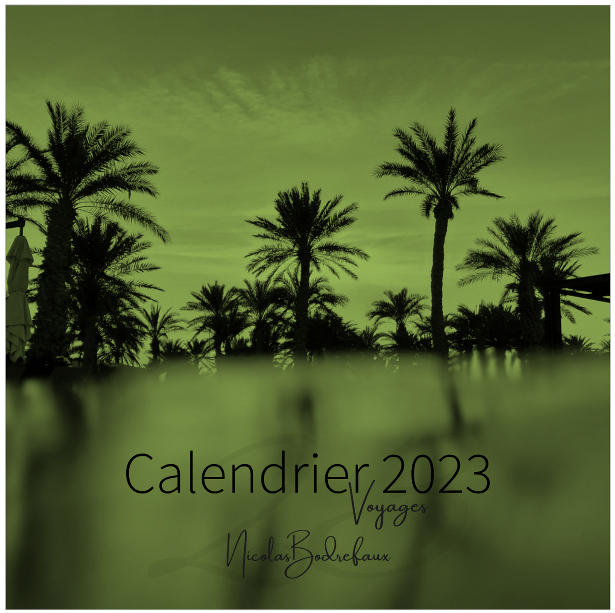 Calendrier de bureau 2024 avec support en bois